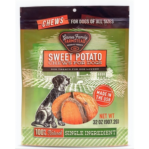 Gaines Pet Treats 08601090 SWEET POTATO CHEWS 32OZ GAINS PET