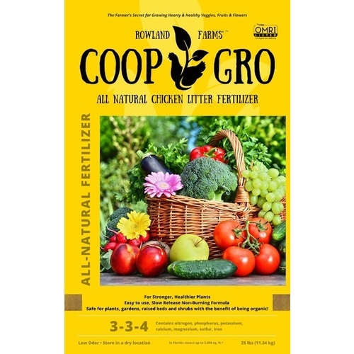 Coop Gro LLC PN2501 *Coop Gro is a Pelletized, OMRI-Certified Organic, All Natural, Non-Burning, Slow Release fertilizer.