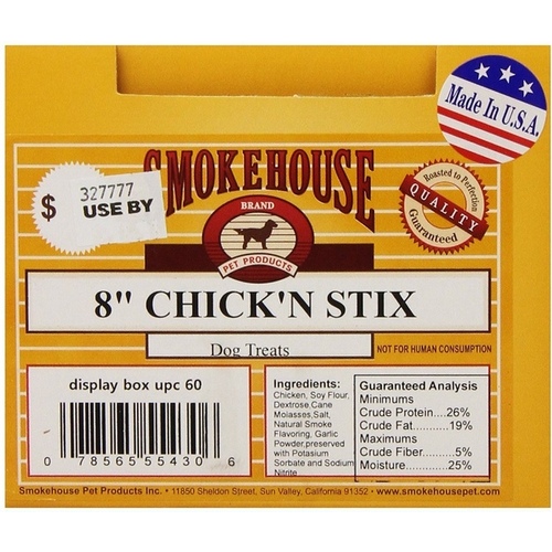 Smokehouse Pet Products 55430-6 Shelf Display Box for Chicken Stix pack of 60