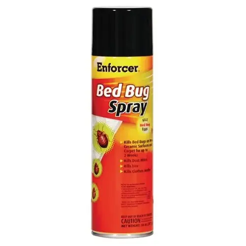 Bedbug Killer, Liquid, Spray Application, 14 oz Aerosol Can Opaque White