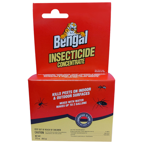 Bengal 33100 Insect Killer, Liquid, Spray Application, 2 oz Box Pale Yellow