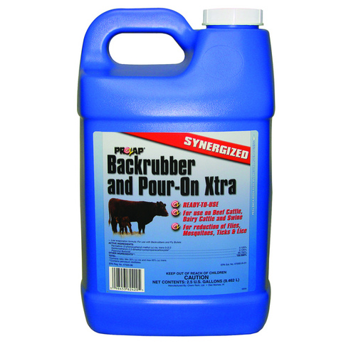 966010 Backrubber Insecticide, Liquid, Clear, Strong, 2.5 gal