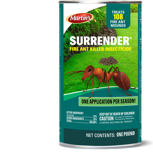 Martin's 82004964 Surrender Fire Ant Killer Insecticide, Powder, 1 lb White to Tan