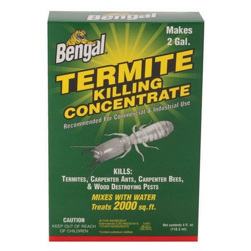 Termite Killer, Liquid, Spray Application, 4 oz Box Pale Yellow