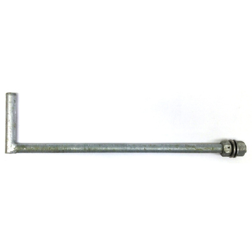 BOLT HOOK FOR STRAP HINGE GALVANIZED 3/4" X 12" X 4" PIN