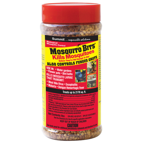 Summit 116-12 Insect Killer Mosquito Bits Organic Granules 8 oz Light Brown