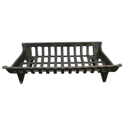 PANACEA 15424 Cast Iron Fireplace Grate, Black, 24-In.