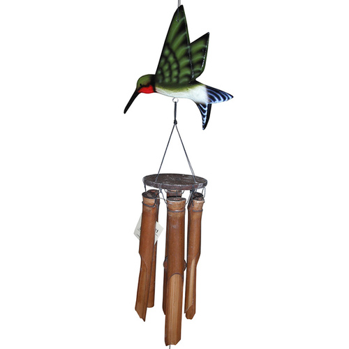 Flat Hummingbird Bamboo Wind Chime