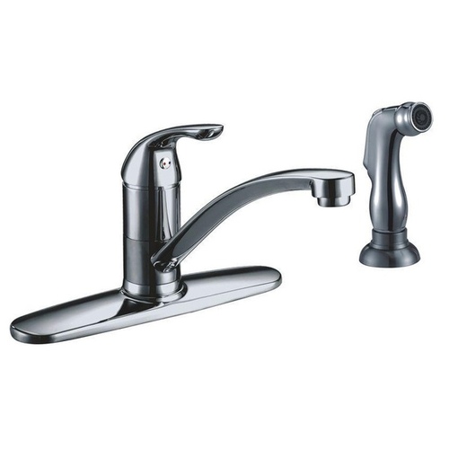 Compass Manufacturing Int'l 191-6574 Kitchen Faucet Single-Handle 2.2-GPM Chrome with Plastic Side Spray