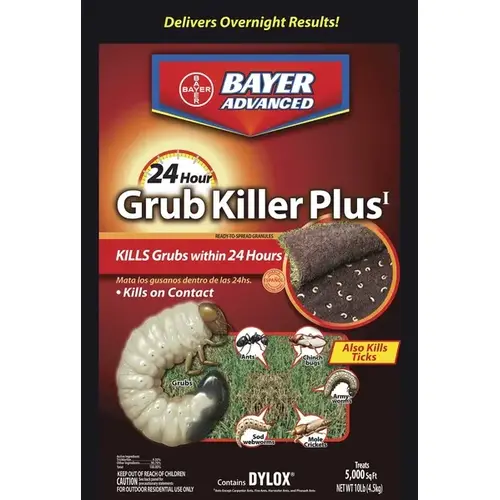 BioAdvanced 700740M Bayer 24 Hour Grub Control Plus Granules - 10lb Tan