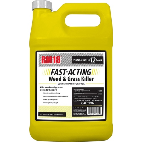 RM18 75436 Grass & Weed Killer Plus Diquat, Fast-Acting, Concentrate, 1-Gallon