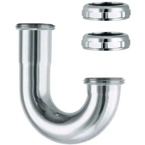 J-Bend 1-1/2" D Brass Chrome Plated