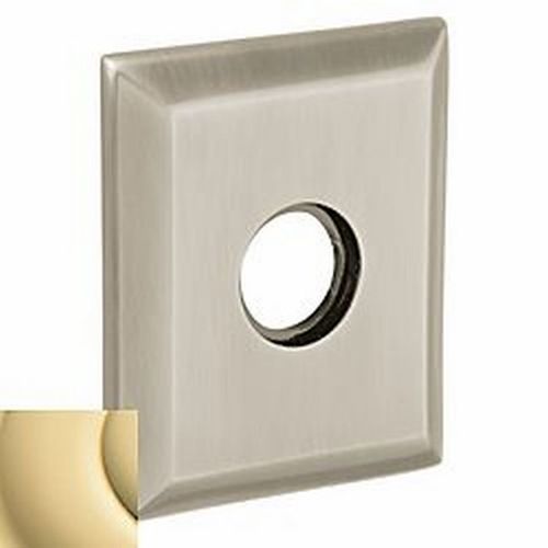 3-2/9" Square Full Dummy Rose Pair Unlacquered Brass Finish