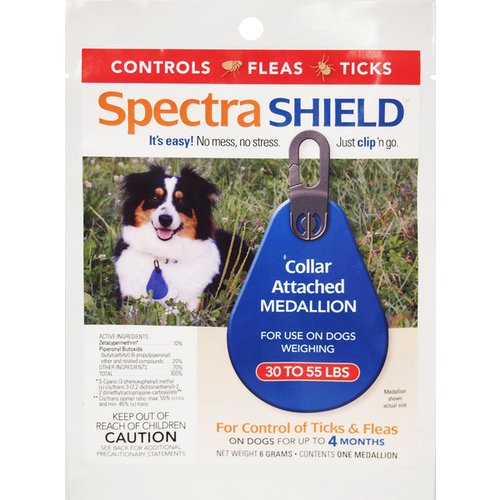 DURVET, INC. 011-1138 Spectra Shield Flea & Tick Collar Medallions for Dogs 30-55 lbs