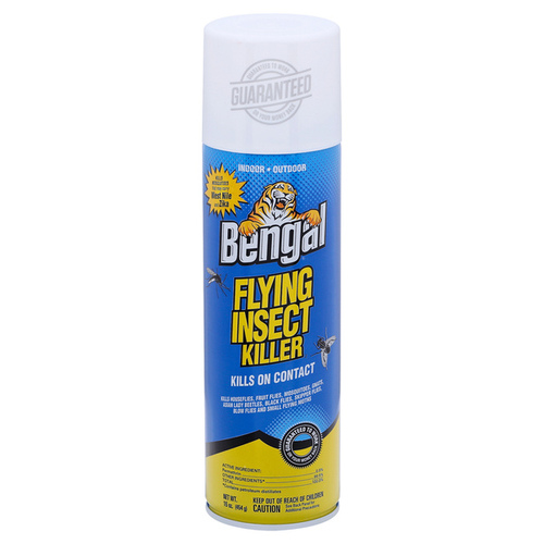 Flying Insect Killer, Liquid, Spray Application, 16 oz Aerosol Can White