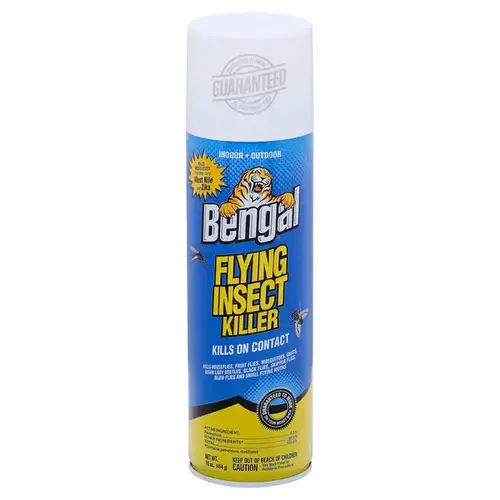 Bengal 93250 Flying Insect Killer, Liquid, Spray Application, 16 oz Aerosol Can White