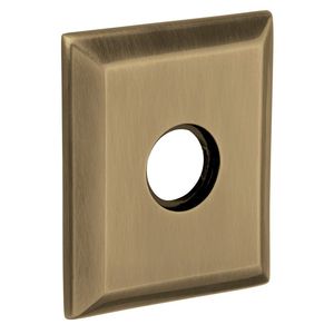3-2/9" Square Passage Rose Pair Antique Brass Finish