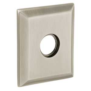 3-2/9" Square Passage Rose Pair Satin Nickel Finish