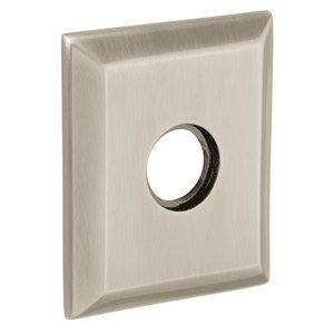 3-2/9" Square Privacy Rose Pair Lifetime Satin Nickel Finish