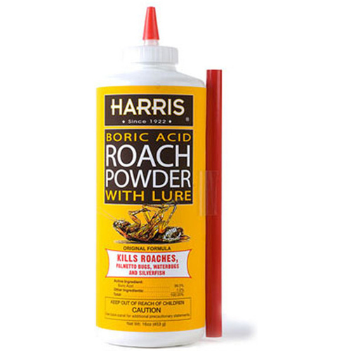 Harris HRP-16 Harris 99% Boric Acid Roach Powder with Lure - 16oz White