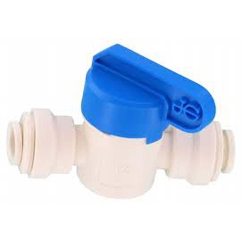 John Guest PPSV040808WP Shut-Off Valve, 1/4 in Connection, Tube, 150 psi Pressure, Polypropylene Body White