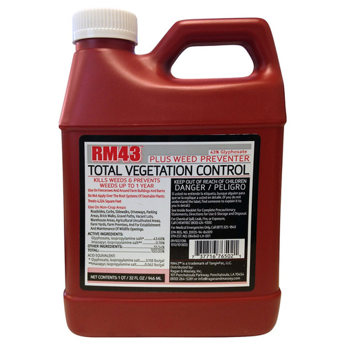 RM43 76502 Total Vegetation Control, Liquid, Spray Application, 32 oz, Bottle