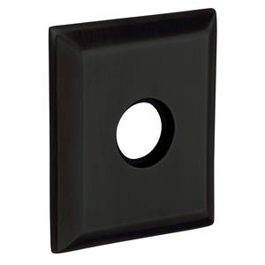 3-2/9" Square Single Dummy Rose Satin Black Finish