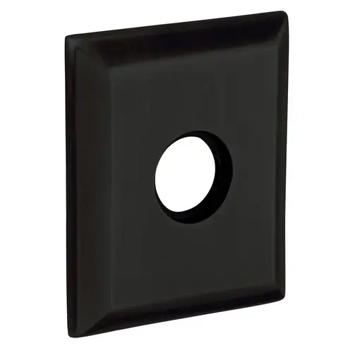 3-2/9" Square Single Passage Rose Satin Black Finish