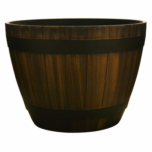 ATT SOUTHERN INC HDR-012252 HDR Wine Barrel Planter 20.5" Kentucky Walnut