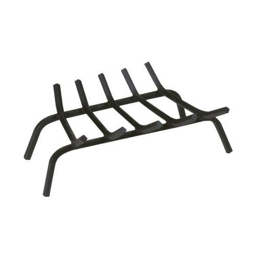 Wrought Iron Fireplace Grate, Black, 27-In.