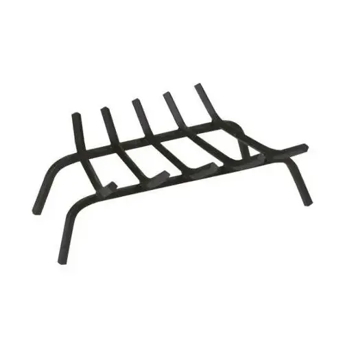 PANACEA 15452TV Wrought Iron Fireplace Grate, Black, 27-In.