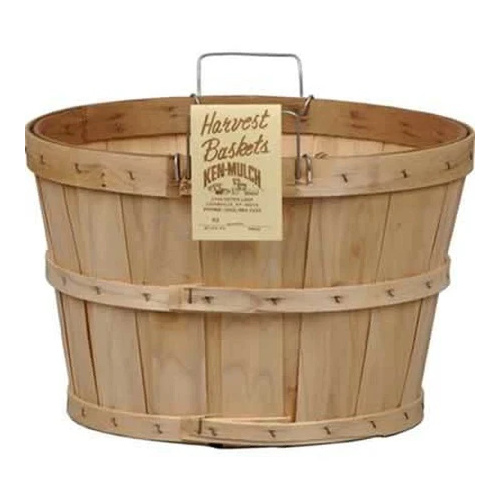 Bushel Basket with Bale Handle and Color Banding - Half Size - pack of 12