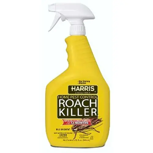 Roach Killer, Liquid, Spray Application, 32 oz Clear