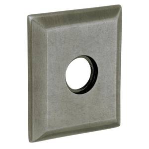 3-2/9" Square Single Dummy Rose Distressed Antique Nickel Finish