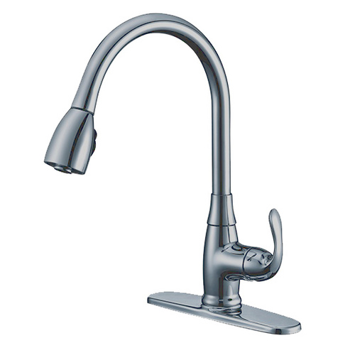 Kitchen Faucet Single-Handle High Arc Pull-Down 2.2-GPM Nickel