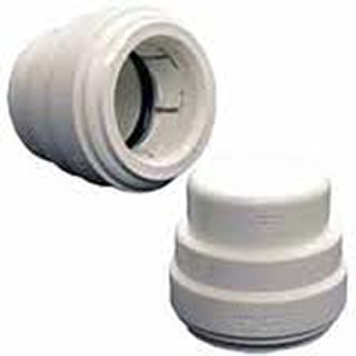 End Cap, 3/4 in, Plastic, White, 3 to 12 bar Pressure