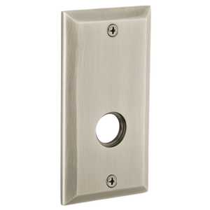 5-1/4" Square Passage Rose Pair Lifetime Satin Nickel Finish