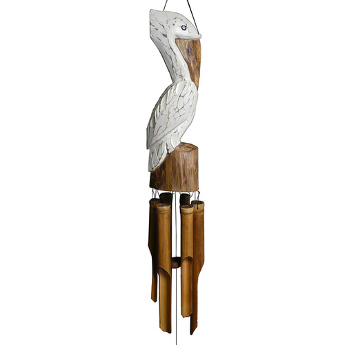 Cohasset Gifts & Garden Inc 115P Pelican Bamboo Wind Chime