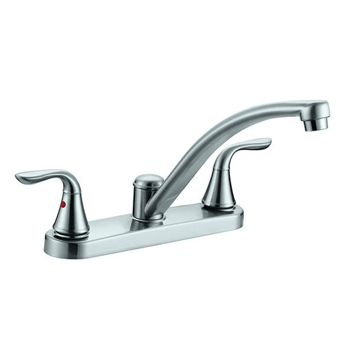 AquaPlumb 1558002 Aqua Plumb Premium Chrome-Plated 2-Handle 8" Kitchen Faucet