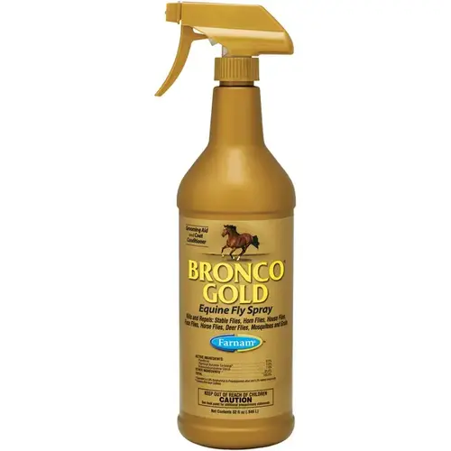 Bronco Gold Equine Fly Spray for Horses 32-oz