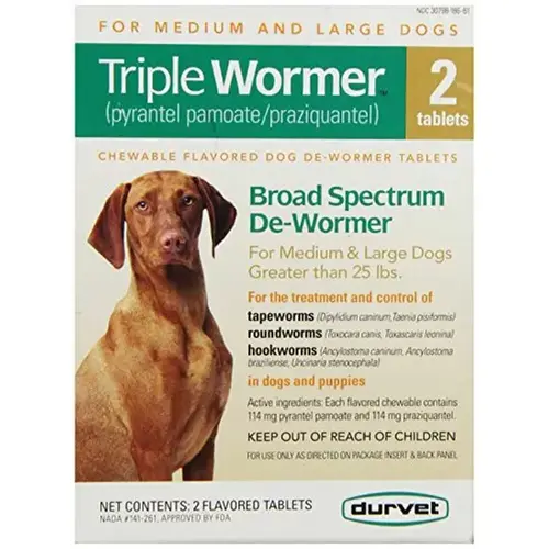 DURVET, INC. 011-17703 TRIPLE WORMER - MEDIUM & LARGE