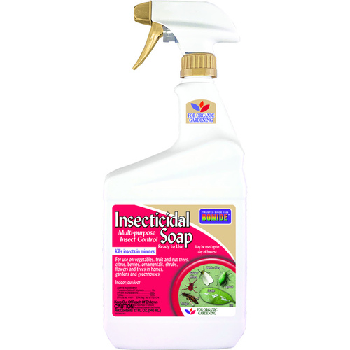 652 Insecticidal Soap, Liquid, Spray Application, 1 qt Bottle Amber