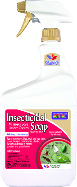 Bonide 6526 652 Insecticidal Soap, Liquid, Spray Application, 1 qt Bottle Amber