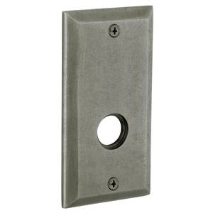 5-1/4" Square Privacy Rose Pair Distressed Antique Nickel Finish