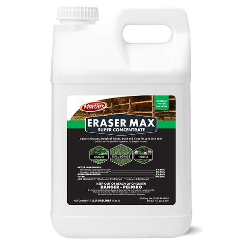 ERASER MAX 82002490 Weed Killer, Liquid, Clear Yellow, 2.5 gal