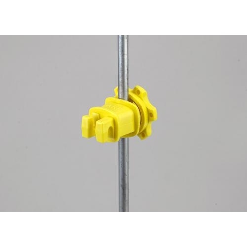 Screw-On Yellow Polythylene Electric Fence Insulator (25-Pack)