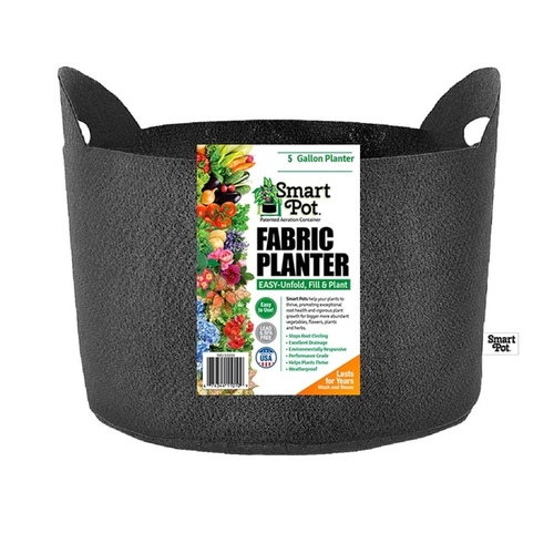 Smart Pot 21005 Multi-Purpose Container Grower, Black Fabric, 5-Gallons