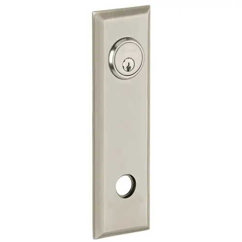 9-2/5" Square Left Hand Single Privacy Rose Lifetime Satin Nickel Finish