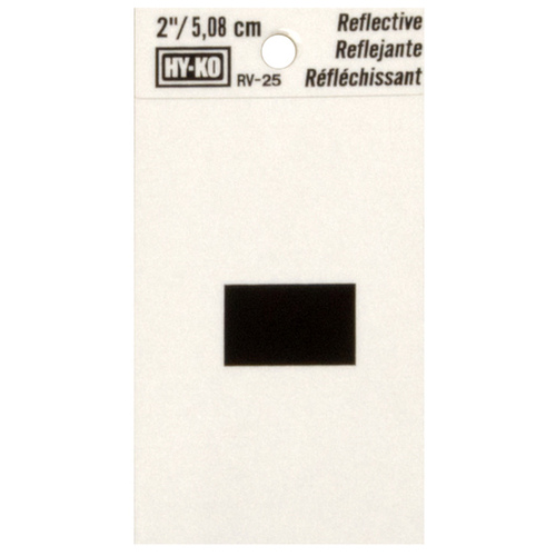 Special Character 2" Reflective Black Vinyl Self-Adhesive Hyphen - pack of 10