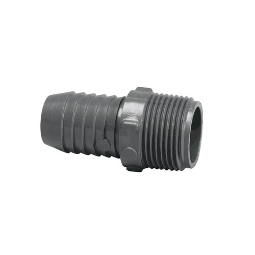 1436-015  1.5"mptxins Pvc Male Adapter Gray